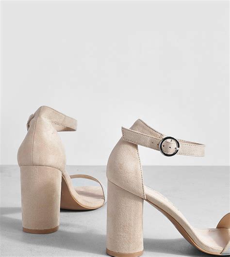 Buy Boohoo Rounded Heel Part Barely There Heels In Nude Thstreet Qatar