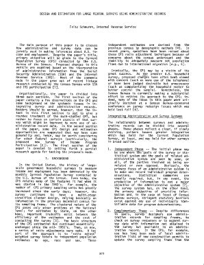 Fillable Online Amstat 1983 Design And Estimation For Large Federal