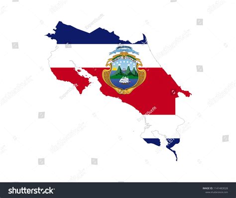 Costa Rica Costa Rican Flag Country Stock Vector (Royalty Free ...