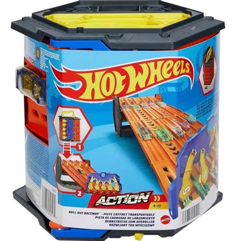 Set Pista Hot Wheels Roll Out Raceway Carriles Env O Gratis