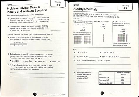 5th Grade Envision Math Reteaching And Practice Workbook Common