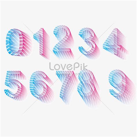 stereo colorful  number graphics imagepicture