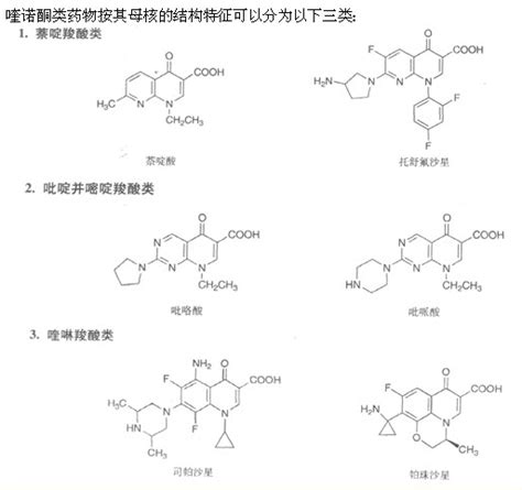 合成抗菌药：喹诺酮类抗菌药的结构特征执业药师考试 正保医学教育网