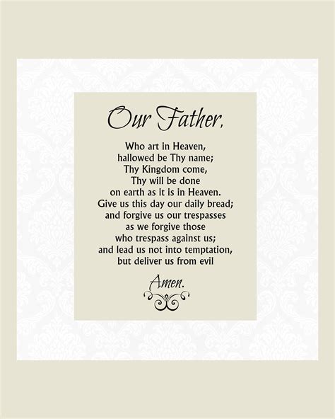 Catholic Our Father Prayer Printable
