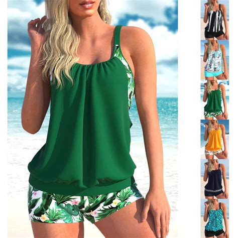 Printed Womens Swimwear Two Piece Swimwear Bikini Set Beach Oatat