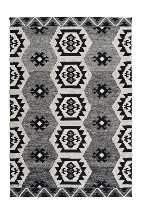 Коротковорсный ковёр в этно стиле Ethnie 300 Серый - Купить товары для ...