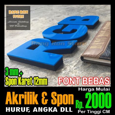 Jual Huruf Akrilik Warna And Spon Eva Latter Acrylic Custom Laser