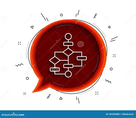 Block Diagram Line Icon Path Scheme Sign Vector Stock Vector