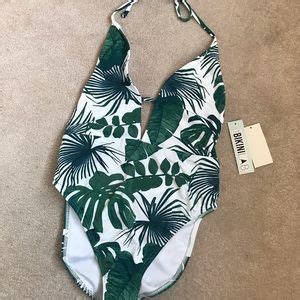 The Bikini Lab Swim Bikini Lab Green Tropical Sexy One Piece Bikini