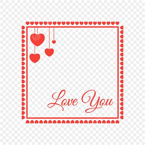 Frame Square Decoration Love Element Graphic Design, Valentine ...