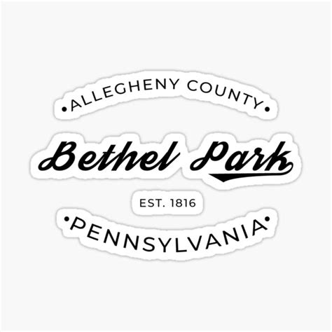 Bethel Park Pa Allegheny County Retro Logo Sticker For Sale By