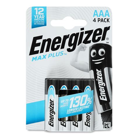 Батарейки Energizer Max Plus AAA 4шт – онлайн-супермаркет «Сільпо»