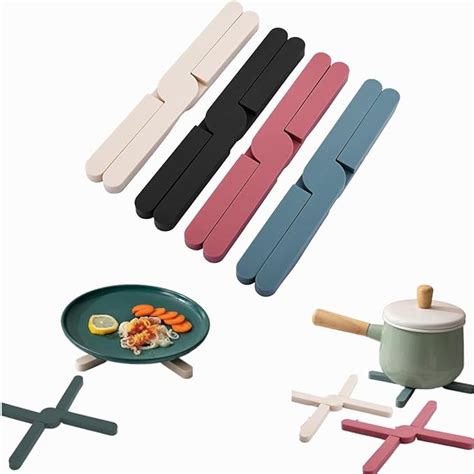 Amazon Pcs Foldable Silicone Trivets Expandable Trivets For Dishes Hot Pots And Pans Hot