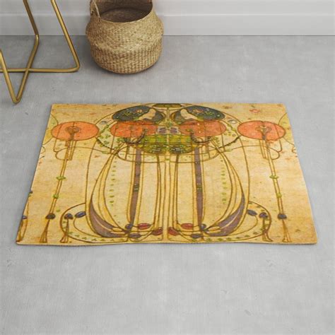 Charles Rennie Mackintosh The Wassail 1900 Rug By Faris Yamna