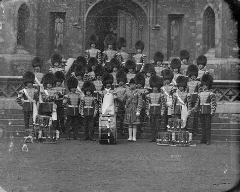 Drummers And Drum Major Coldstream Guards Glass Negative C