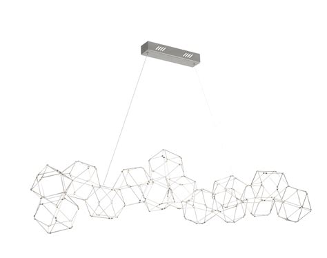 Lucciola 14 Prism Linear Pendant Stainless Steel