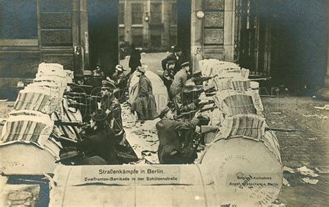 Fighting on the streets of Berlin during the Spartacist … stock image ...