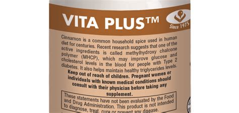 Vita Plus Cinnamon-90 Capsules | Vita Plus