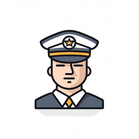 Pilot Icon Aviation And Profession Symbol Art Logo Illustration