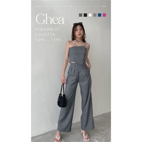 Jual Ghea Hw Culotte Ocha Wear Celana Panjang Cargo Kulot Wanita