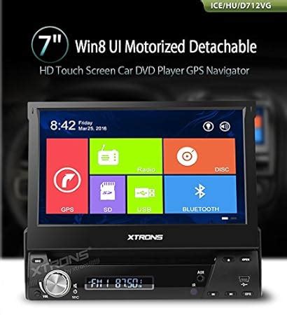 XTRONS Single 1 DIN Car Stereo Radio In Dash DVD Player USB SD GPS