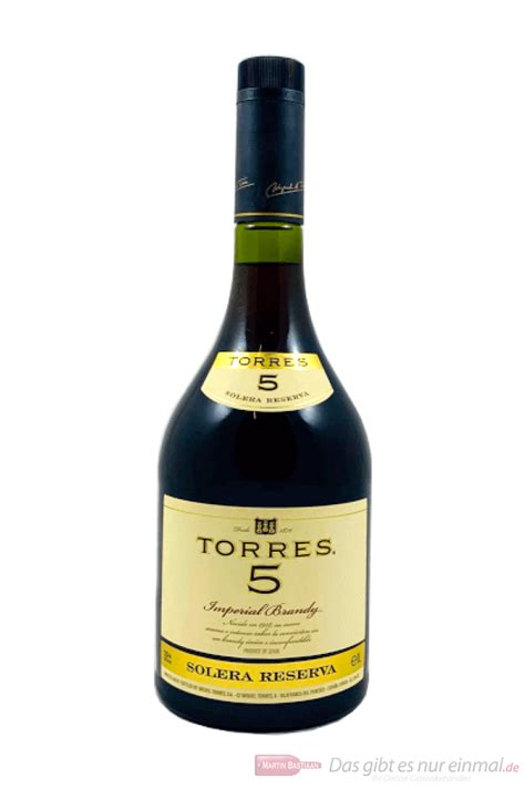 Torres 5 Years Brandy 1,0l | dasgibtesnureinmal.de