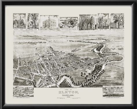 Elkton MD 1907 Restored Map | Vintage City Maps