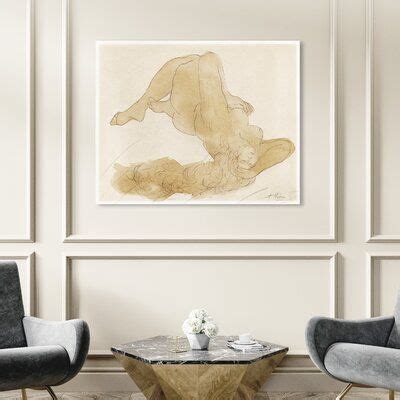 Oliver Gal Nude By Auguste Rodin Drawing Print On Canvas Wayfair Home Decor Wall Art