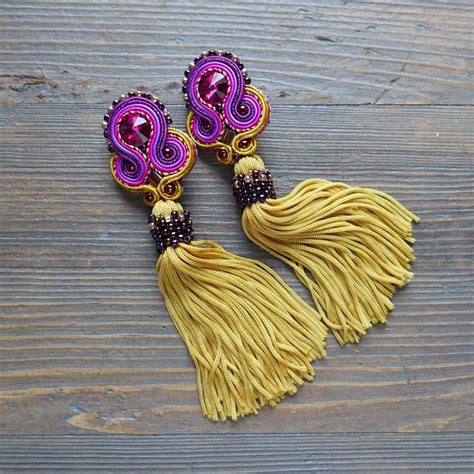 Kolczyki Soutache Etniczne Kolczyki Kolczyki Bi Uteria W Arsneo