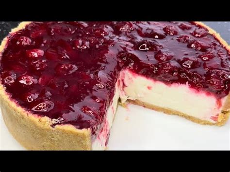Чизкейк с вишней без выпечки - YouTube