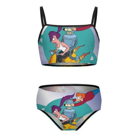Futurama Girls Bikini Swimsuits Two Piece Beach Bathing Suit Swimwear Y Cm Walmart