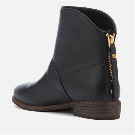 Ugg Bruno Leather Ankle Boots In Black Lyst