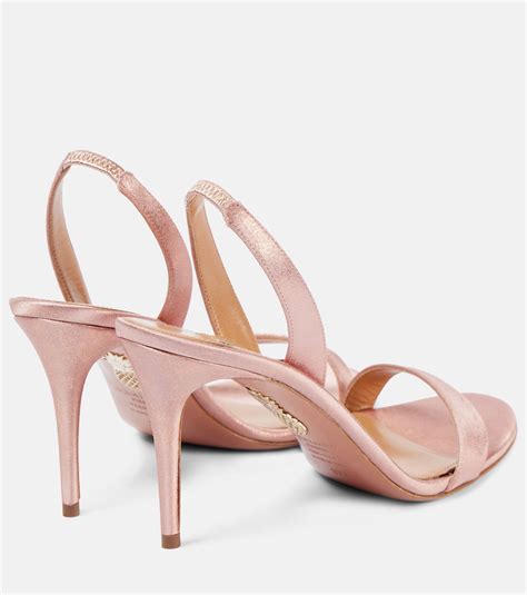 So Nude 85 Leather Sandals In Pink Aquazzura Mytheresa