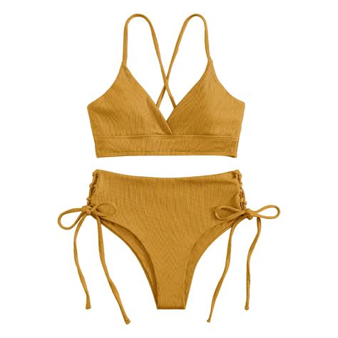 Msjuheg Womens Bikini Mid Rise Bikini Sets For Women Sporty Bikini Sets For Women Bathing Suits