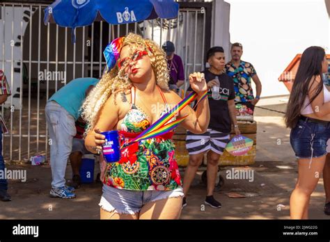 Goi Nia Goias Brazil September A Blonde Haired Woman