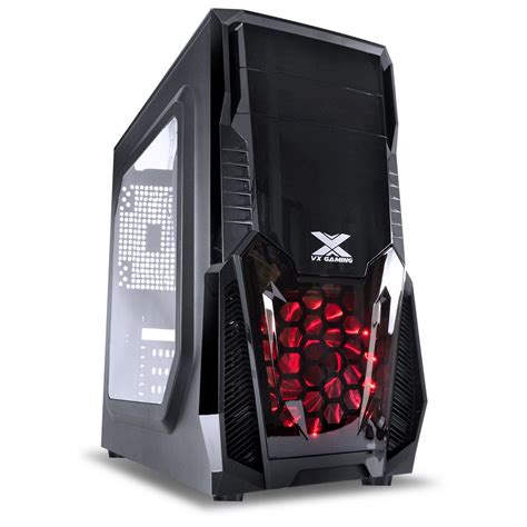 Gabinete Gamer Vx Gaming Kepler Led Vermelho Vinik Glacon