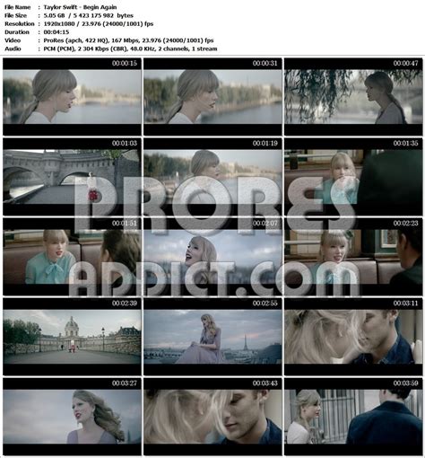 Taylor Swift – Begin Again – ProRes Addict – The Music video collector