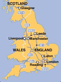 Road Map Of England Motorways - United States Map