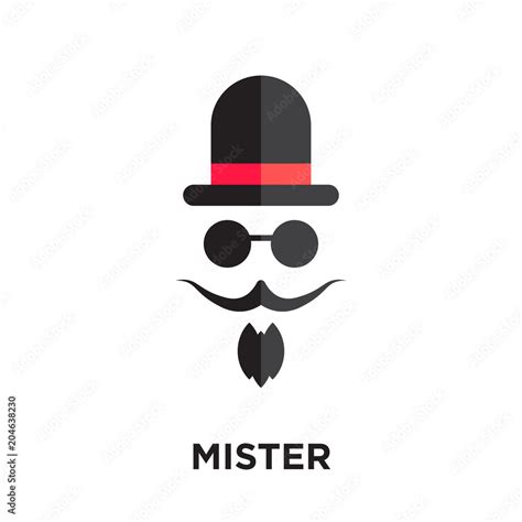 mister logo isolated on white background , colorful vector icon, brand ...