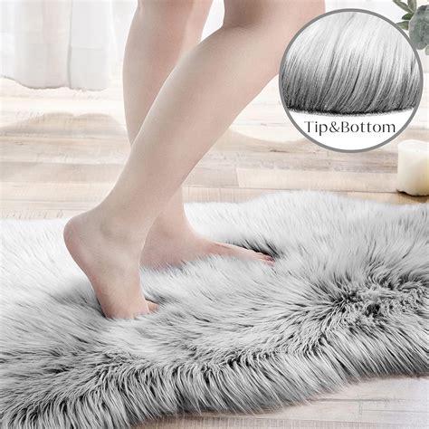 Amazon Ashler Faux Fur Rug Fluffy Shaggy Area Rug Ultra Soft X