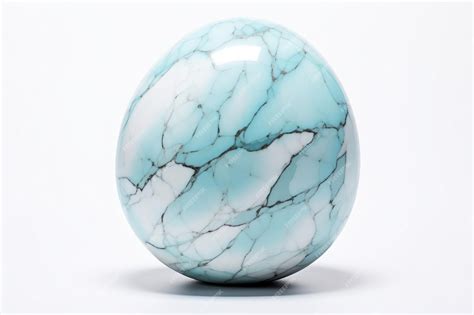 Premium Photo Polished Howlite Stone Showcase Isolated On White