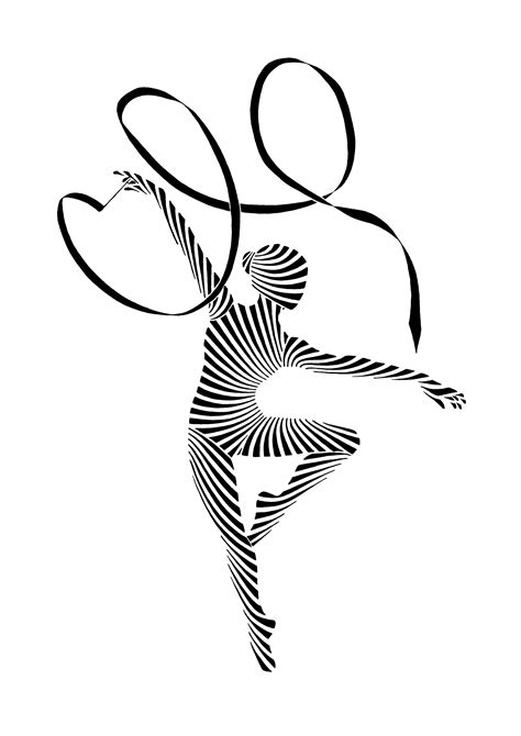 Rhythmic Gymnastics Illustration | Rhythmic gymnastics, Gymnastics, Dancers art