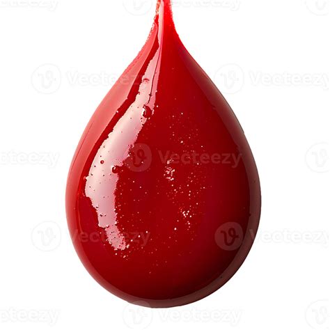 Drop Of Red Paint Red Liquid Pigment Splatter And Explosion Isolated