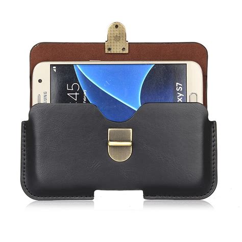 Slim Outdoor Leather Waist Belt Pouch Phone Case Cover Bag Holster For
