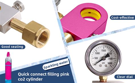 Amazon Co Refilling Adapter With Pressure Gauge Compatible With