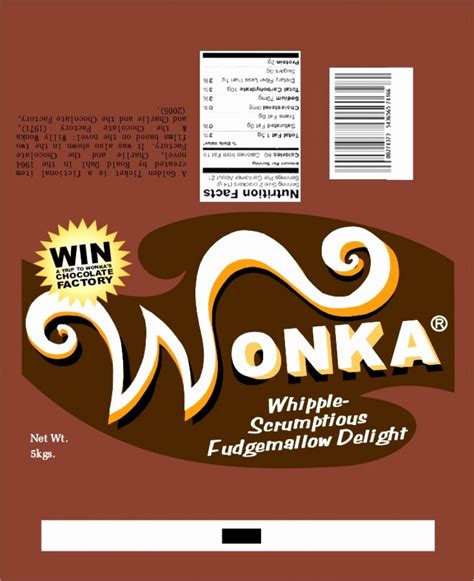 Free Printable Wonka Bar Wrapper Template - Free Printable