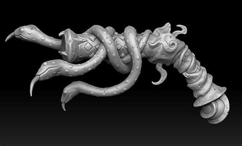 Snake Pistol 3d Print 3d Model 3d Printable Cgtrader