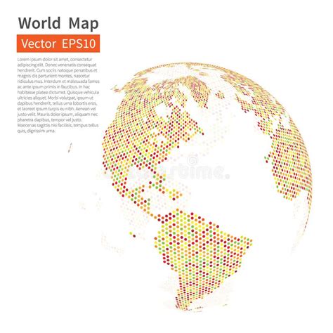 Fondo Punteado De La Correspondencia De Mundo Conecte A Tierra El Globo