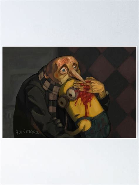 "Gru the despicable and his minion" Poster by QUIKMAAZ | Redbubble