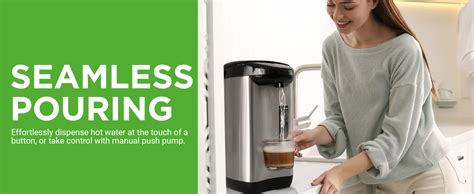 Amazon Nutrichef Hot Water Urn Pot Insulated Stainless Steel Auto Manual Dispense Auto